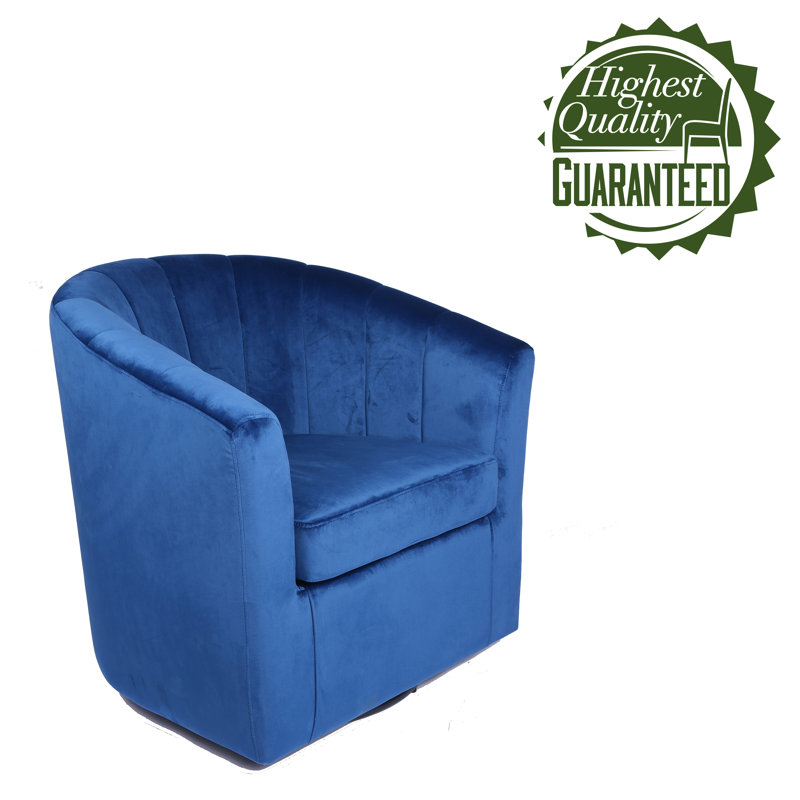 Etta Avenue™ Coeur Velvet Swivel Barrel Chair & Reviews Wayfair